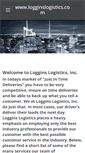 Mobile Screenshot of logginslogistics.com